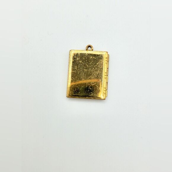 Antique Victorian gold photo book cover locket - Picture 2 of 6